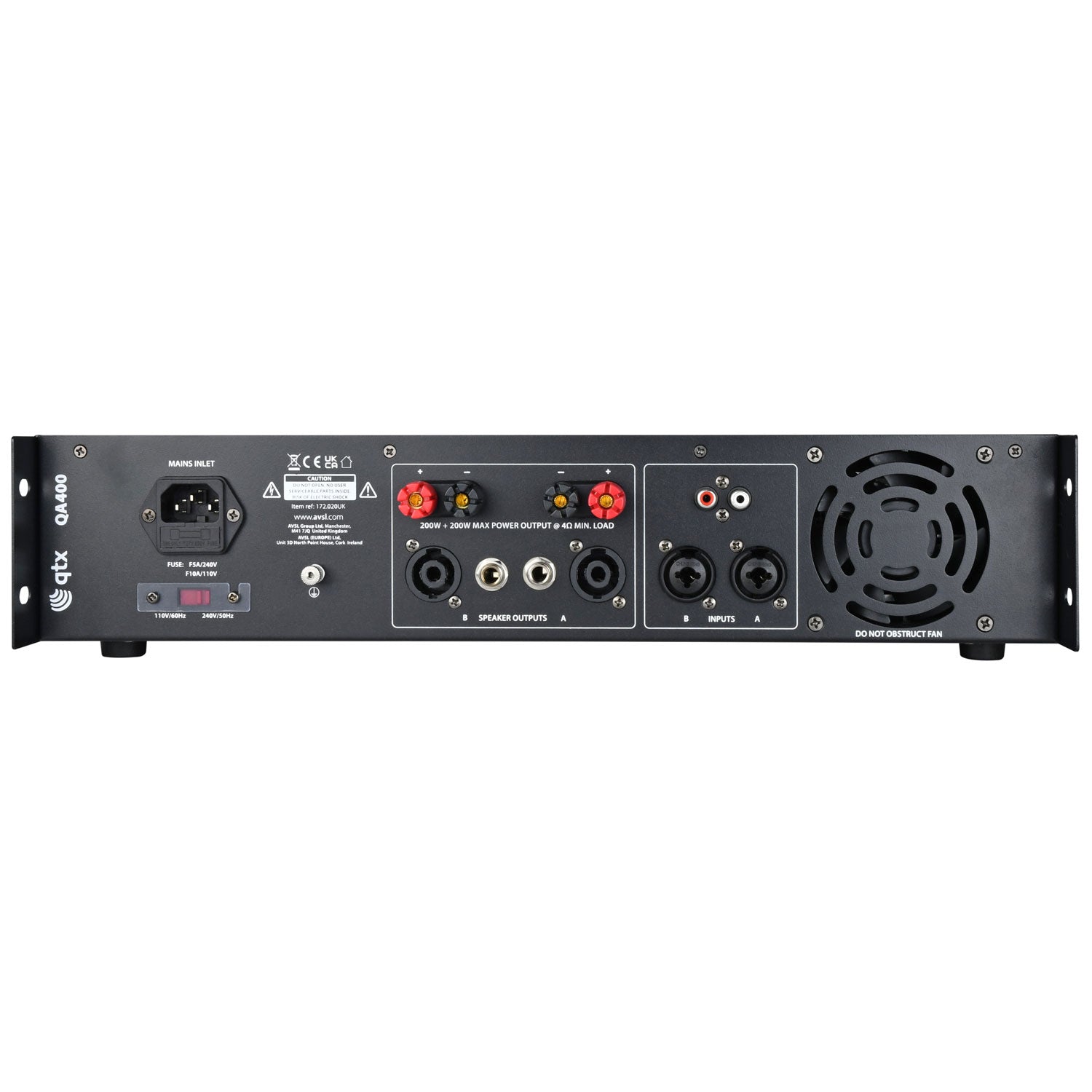 QTX QA400 Power Amplifier - view 2