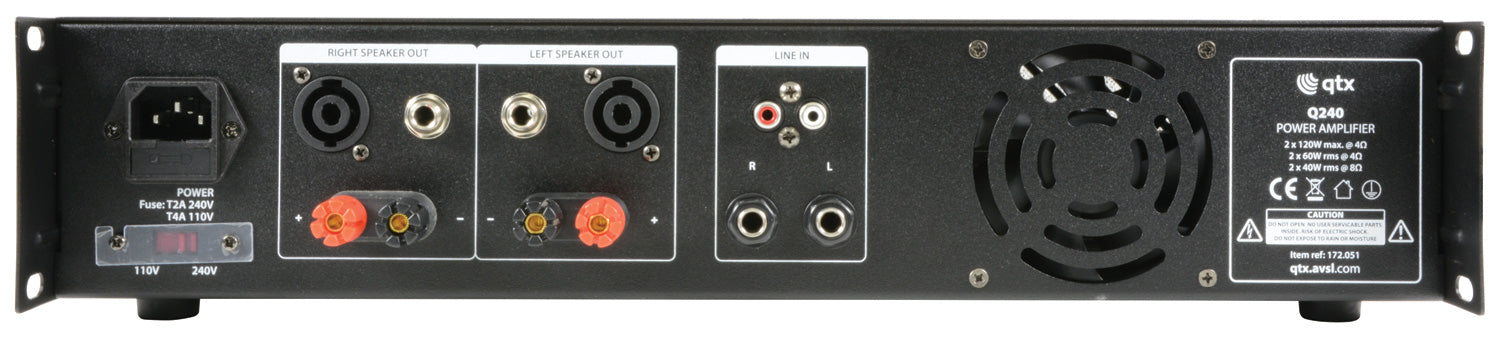 QTX Q240 power amplifier 2 x 120W - view 3