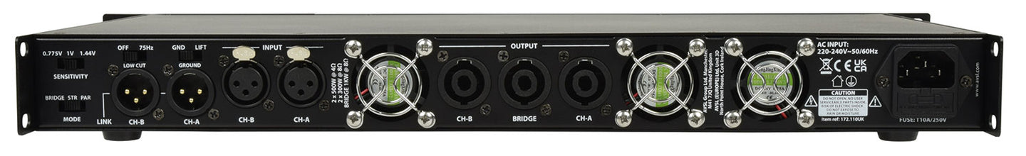 Citronic D1000 Class-D Amplifier 2 x 500Wrms - view 2