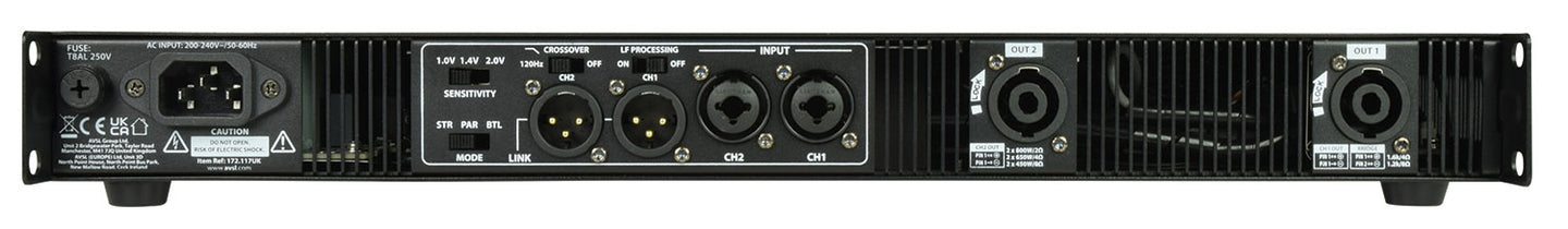 Citronic H1600 Hybrid Amp 2x650W @ 4ohm - view 3