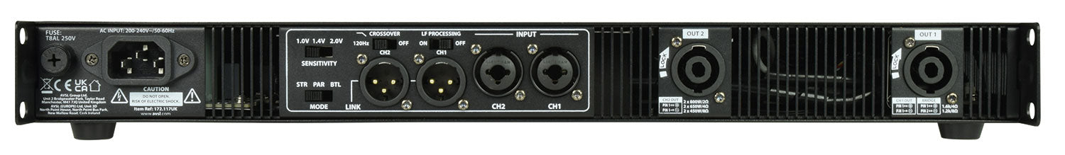 Citronic H1600 Hybrid Amp 2x650W @ 4ohm - view 3