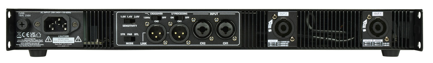 Citronic H2400 Hybrid Amp 2x900W @ 4ohm - view 3