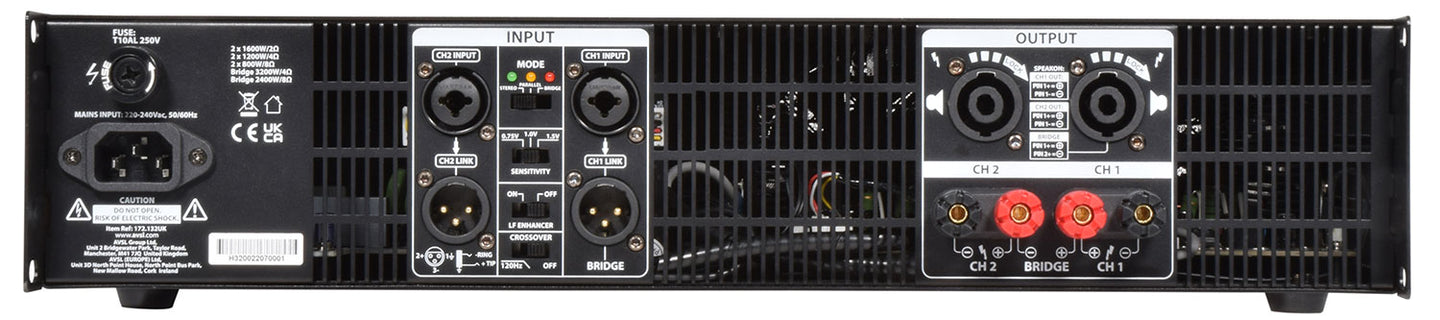 Citronic H3200 Hybrid Amp 2x1200W @4ohm - view 2