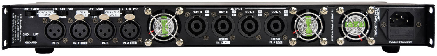 Citronic D4200 Quad Amplifier 4 x 200Wrms - view 6