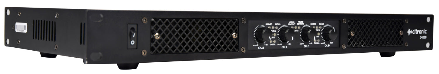 Citronic D4200 Quad Amplifier 4 x 200Wrms - view 10