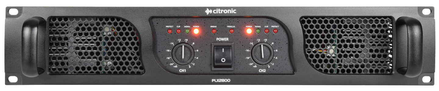 Citronic PLX2800 power amplifier, 2 x 1050W @ 4 Ohms
