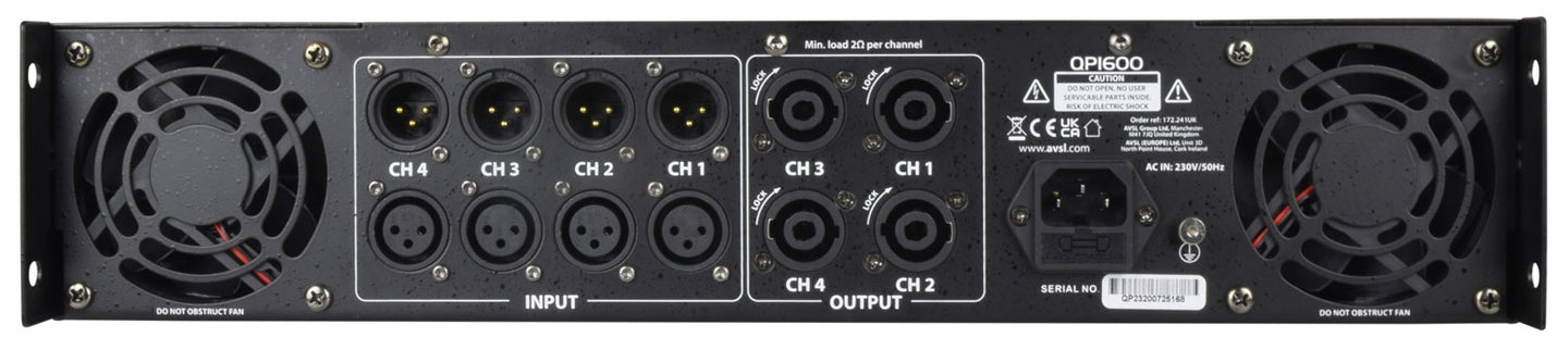 Citronic QP1600 quad power amp 4 x 400W - view 3