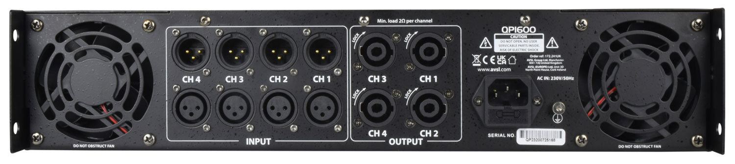 Citronic QP1600 quad power amp 4 x 400W - view 3