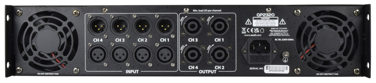 Citronic QP2320 quad power amp 4 x 580W - view 2