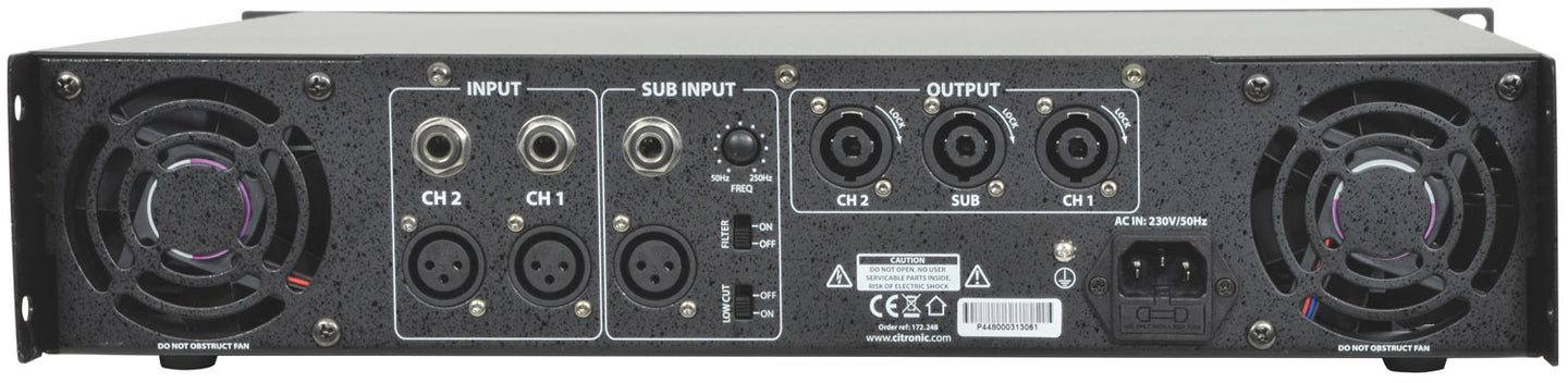 Citronic P44800 Amp 2 x 400W + 800W Sub - view 3