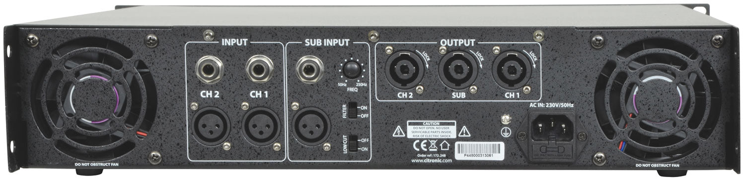 Citronic P44800 Amp 2 x 400W + 800W Sub - view 3