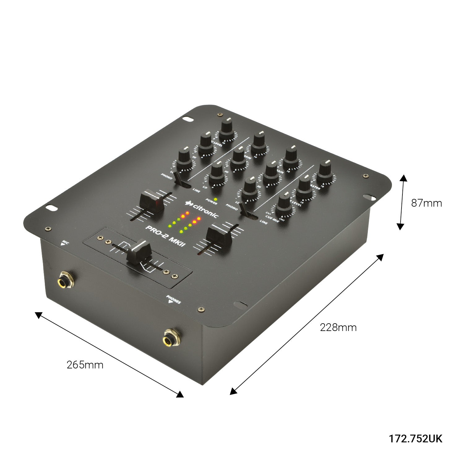 Citronic Pro-2 MKII DJ Mixer 2-Channel - view 8