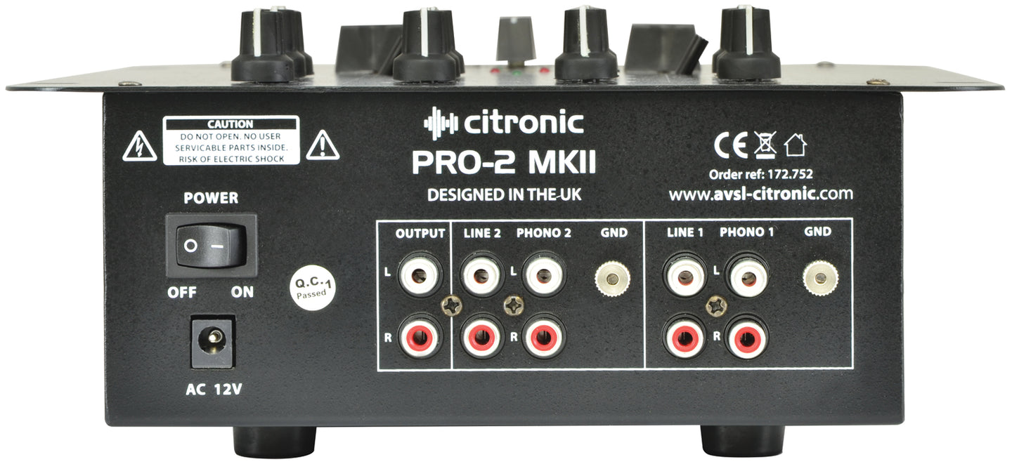 Citronic Pro-2 MKII DJ Mixer 2-Channel - view 5