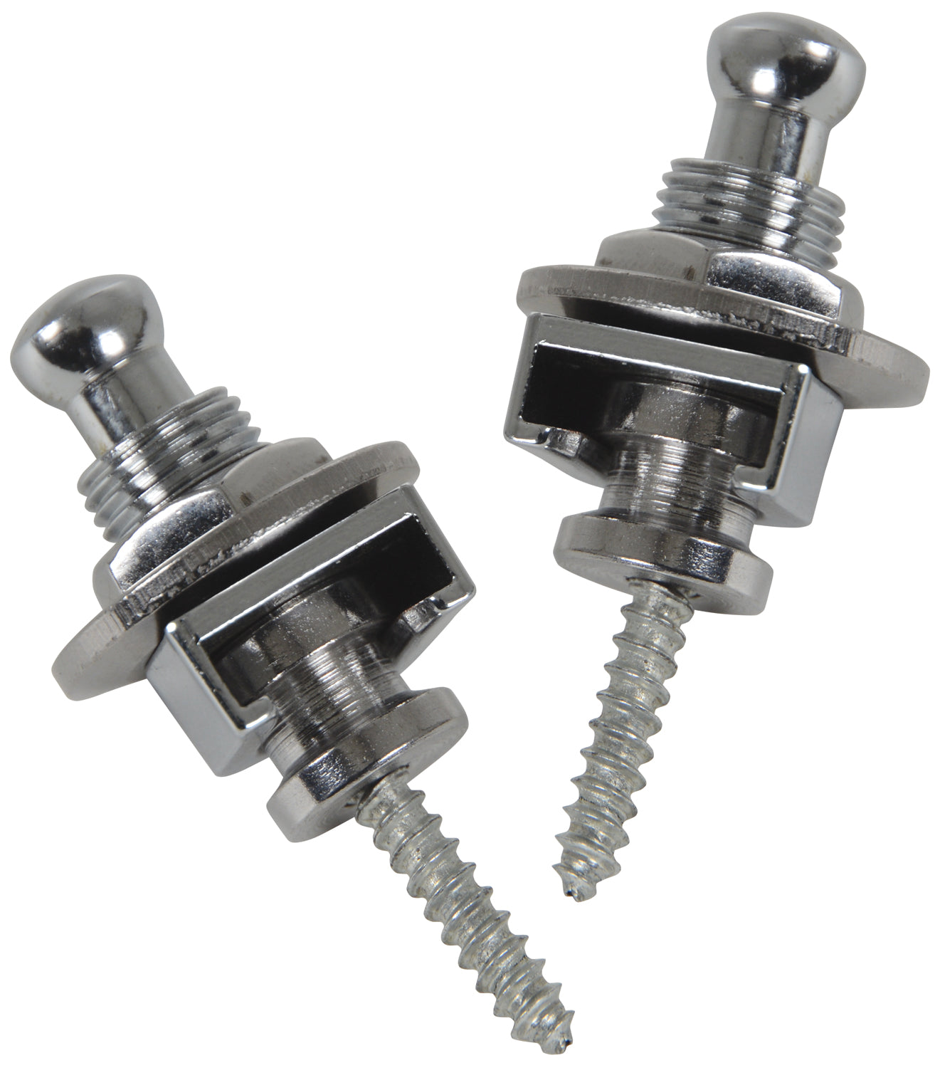 Chord Set of 2 strap locks for guitar - chrome