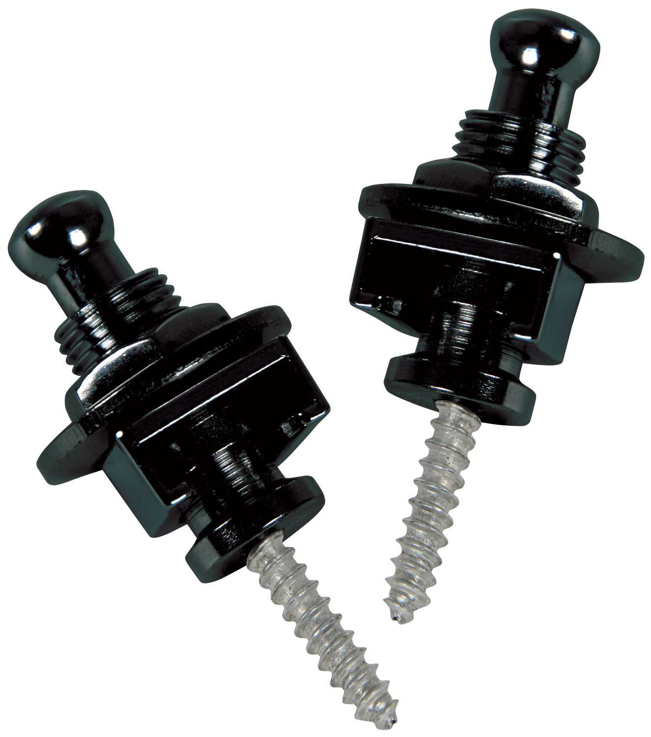 Chord Set of 2 strap locks for guitar - black