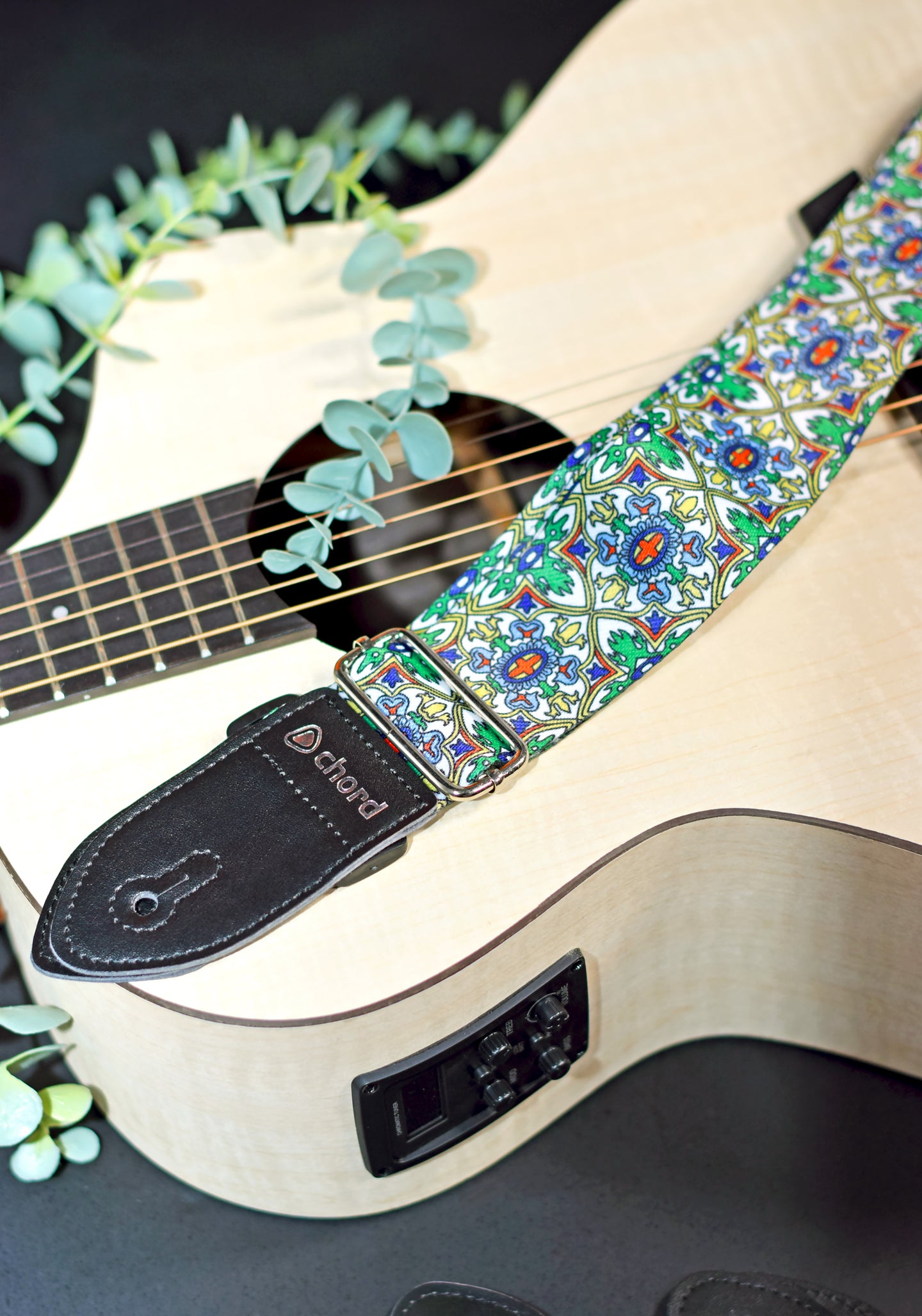 Chord Multi-colour Floral Deluxe Guitar Strap - view 5