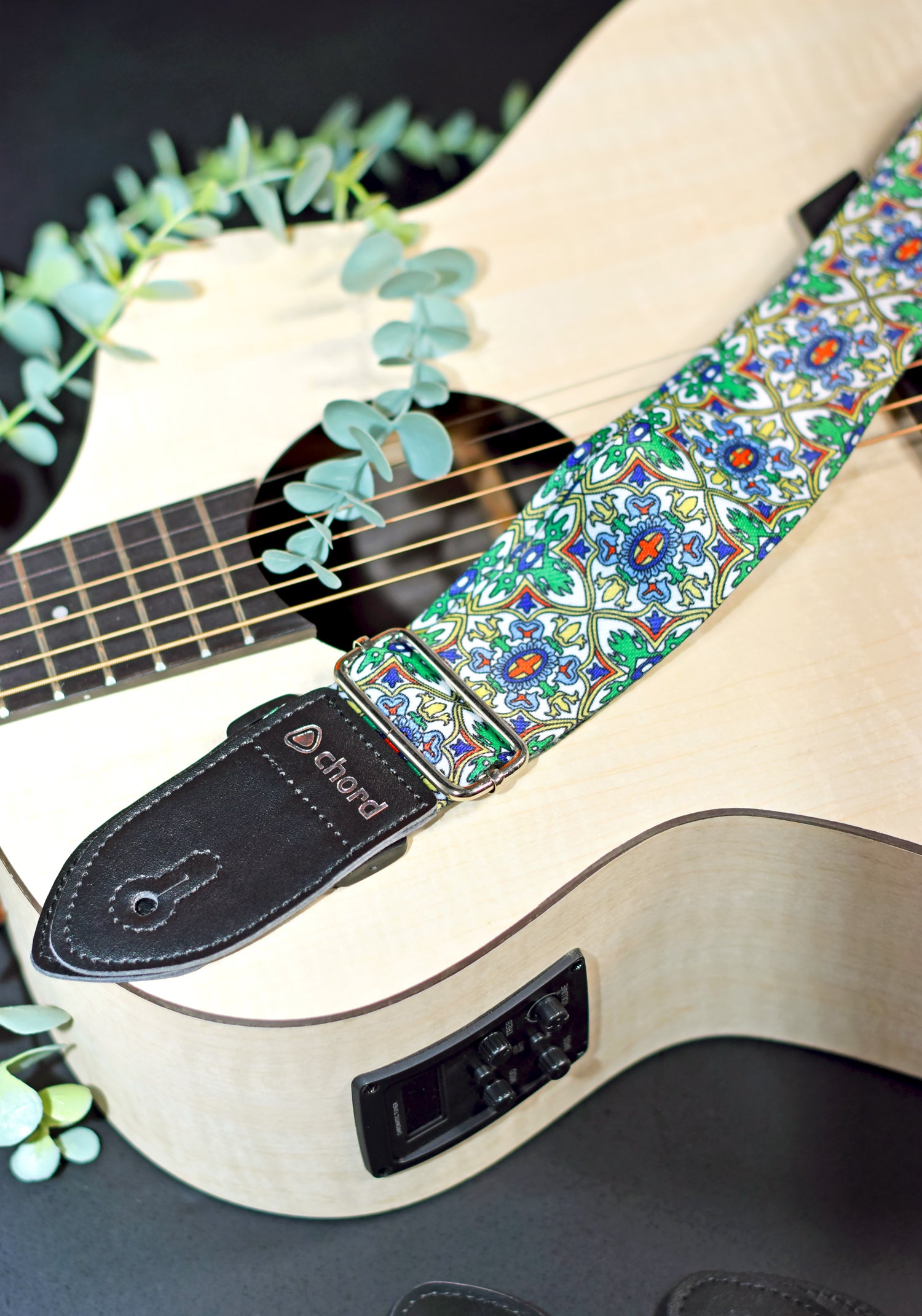 Chord Multi-colour Floral Deluxe Guitar Strap - view 5