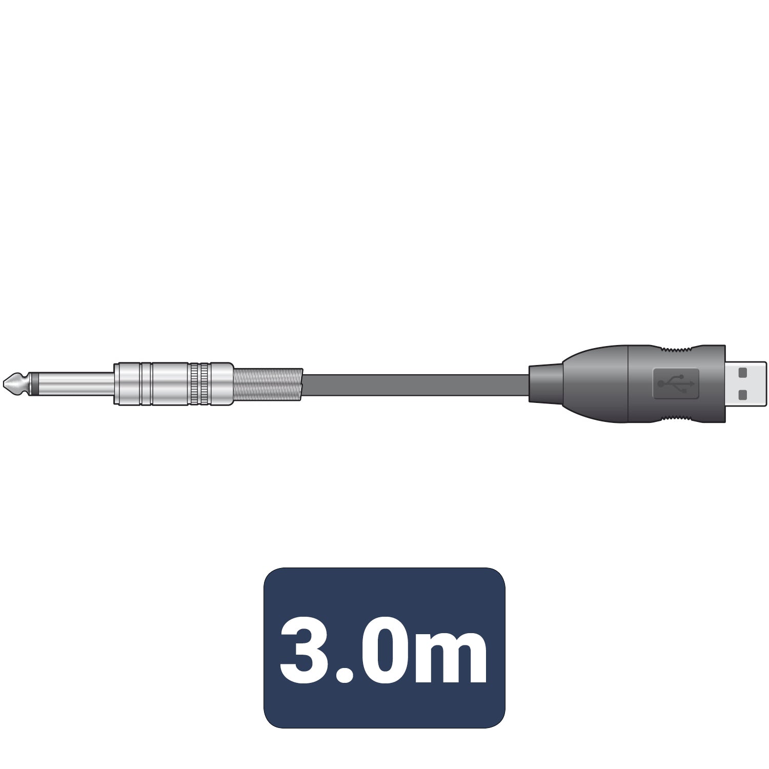 Citronic Mono 6.3mm Jack to USB converter lead - view 3