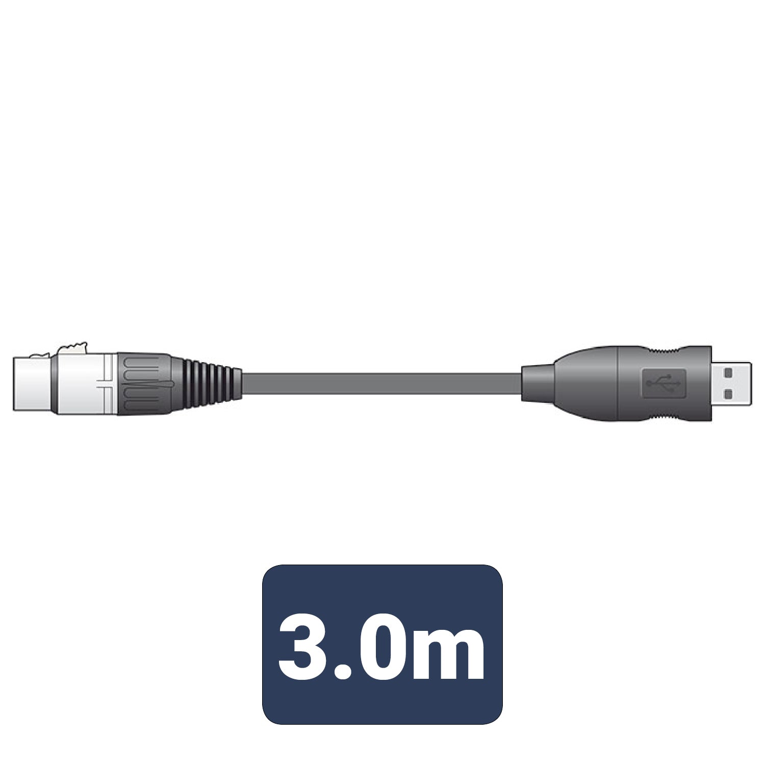 Citronic XLRF to USB converter lead - view 2