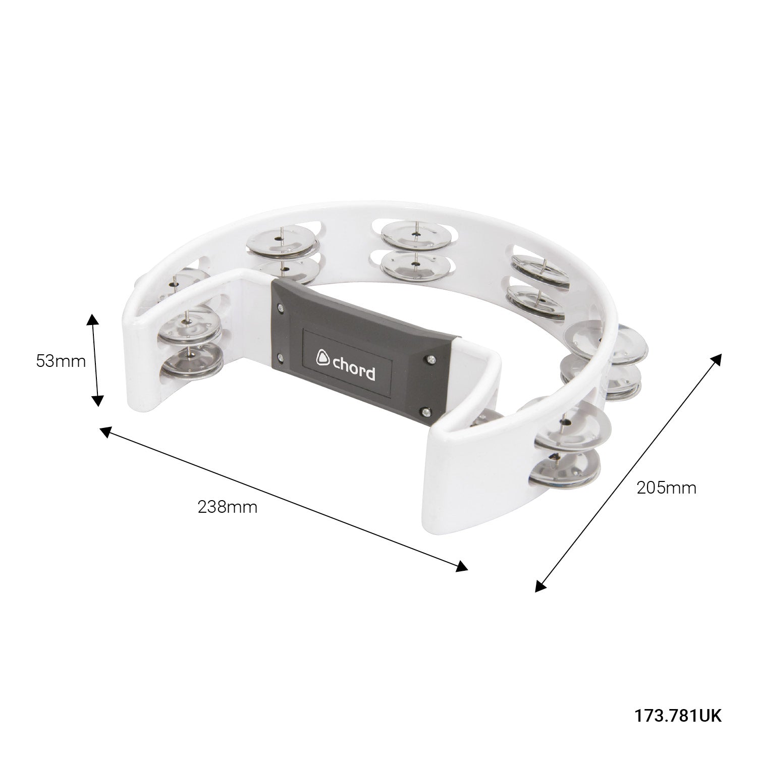 Chord Tambourine - Single D white - view 15