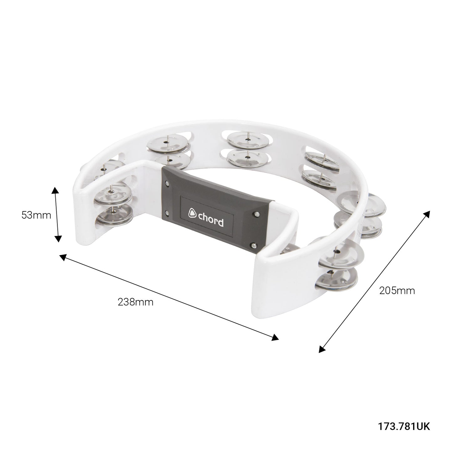 Chord Tambourine - Single D white - view 15