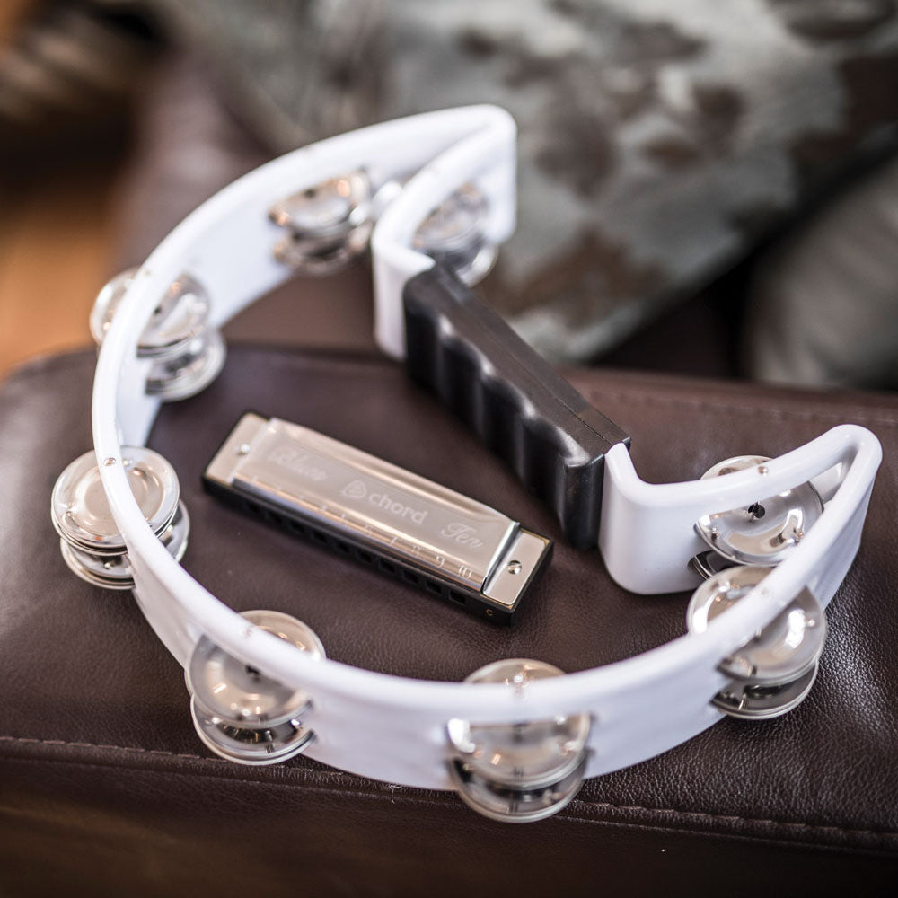 Chord Tambourine - Single D white - view 3