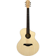 Chord Nomad Electro-Acoustic Guitar White Quilted Maple