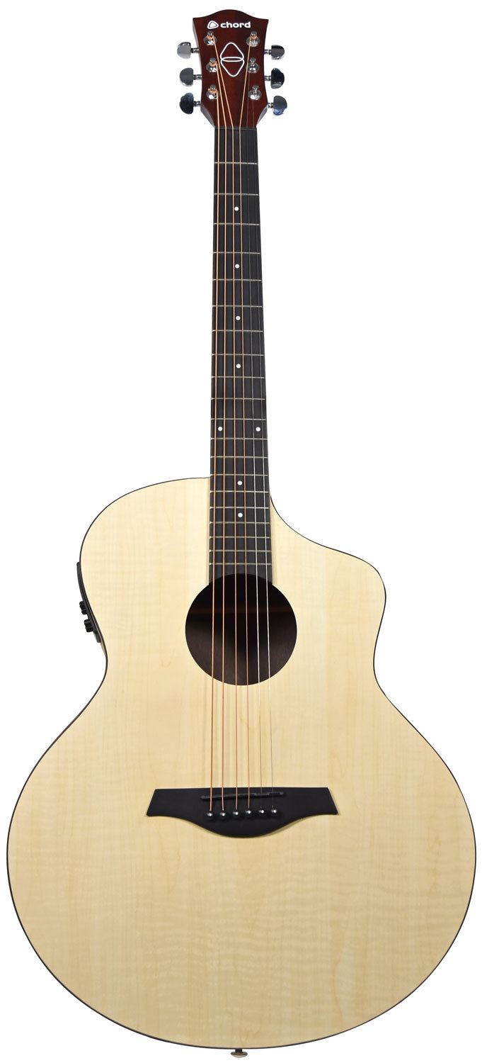 Chord Nomad Electro-Acoustic Guitar White Quilted Maple - view 2