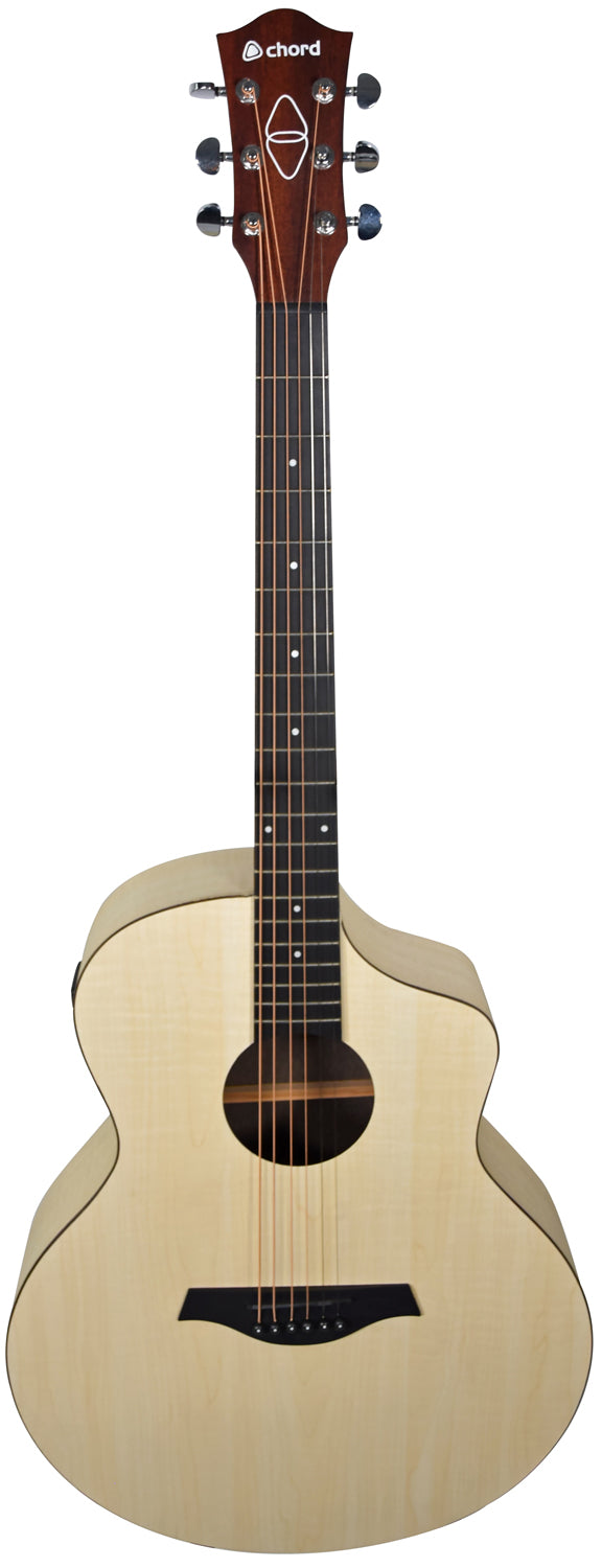 Chord Nomad Electro-Acoustic Guitar White Quilted Maple - view 3