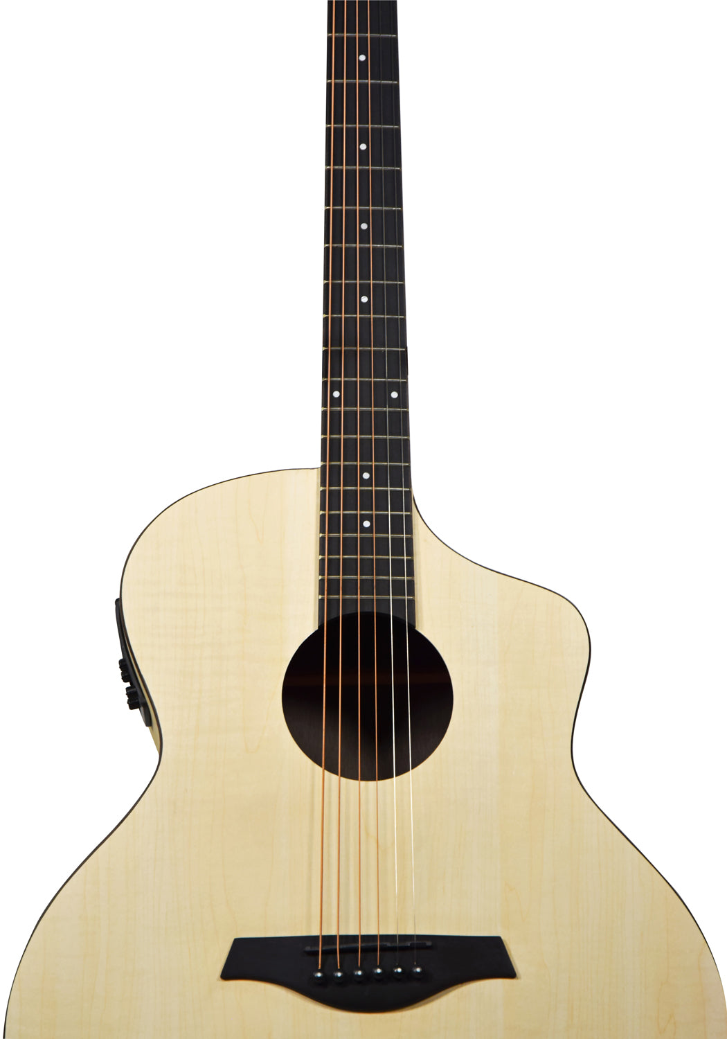 Chord Nomad Electro-Acoustic Guitar White Quilted Maple - view 5