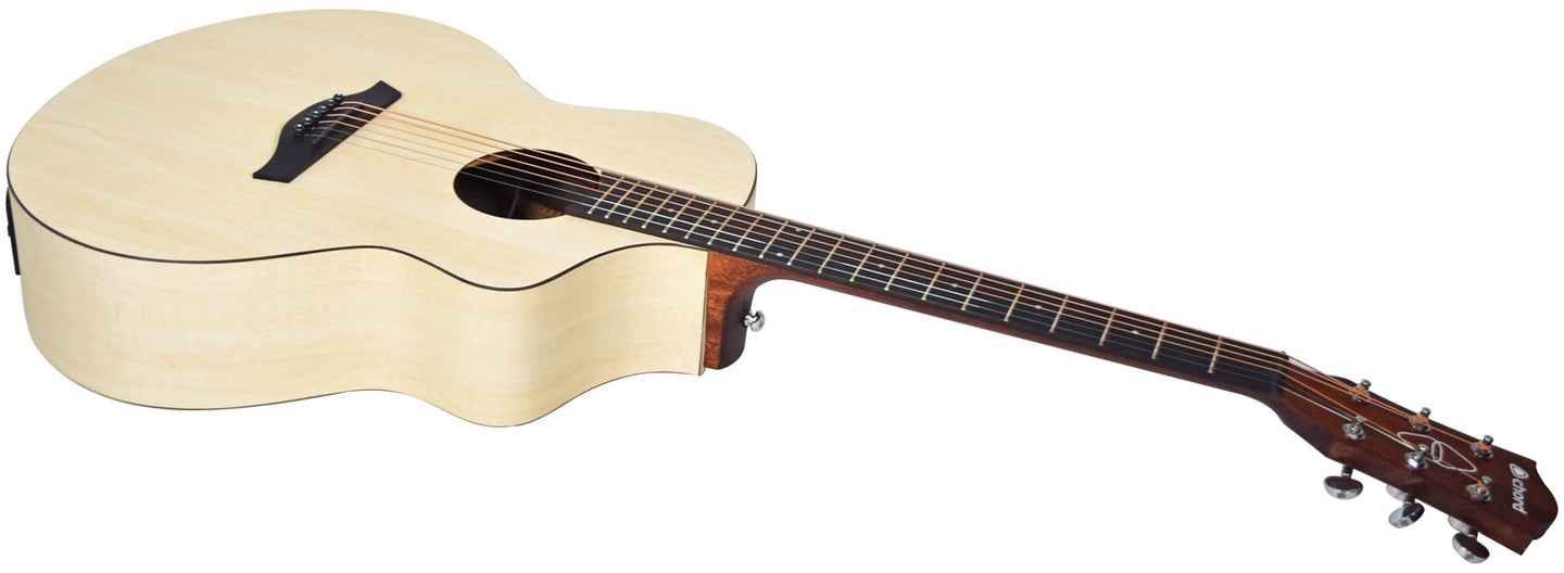 Chord Nomad Electro-Acoustic Guitar White Quilted Maple - view 9