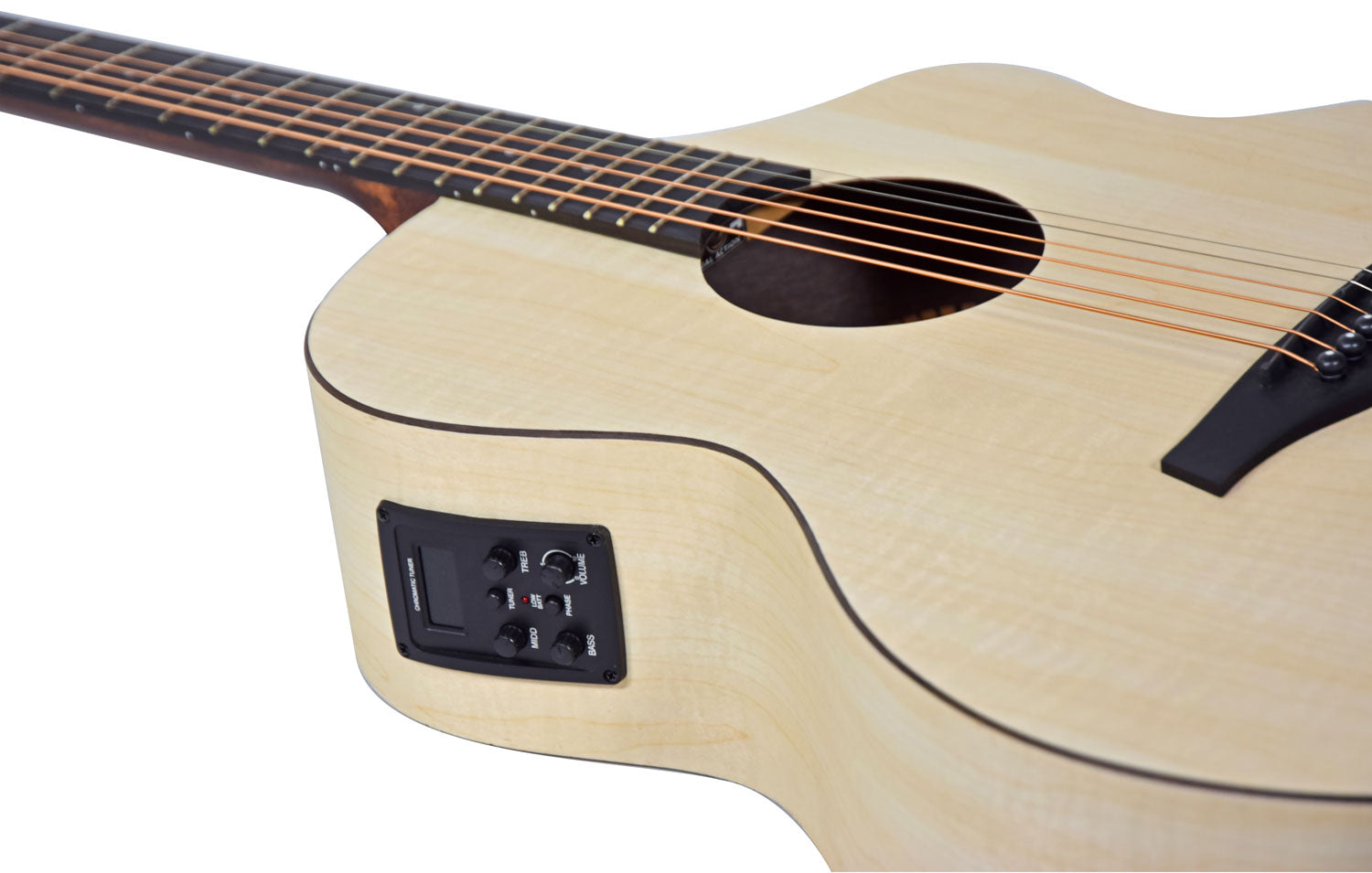 Chord Nomad Electro-Acoustic Guitar White Quilted Maple - view 10