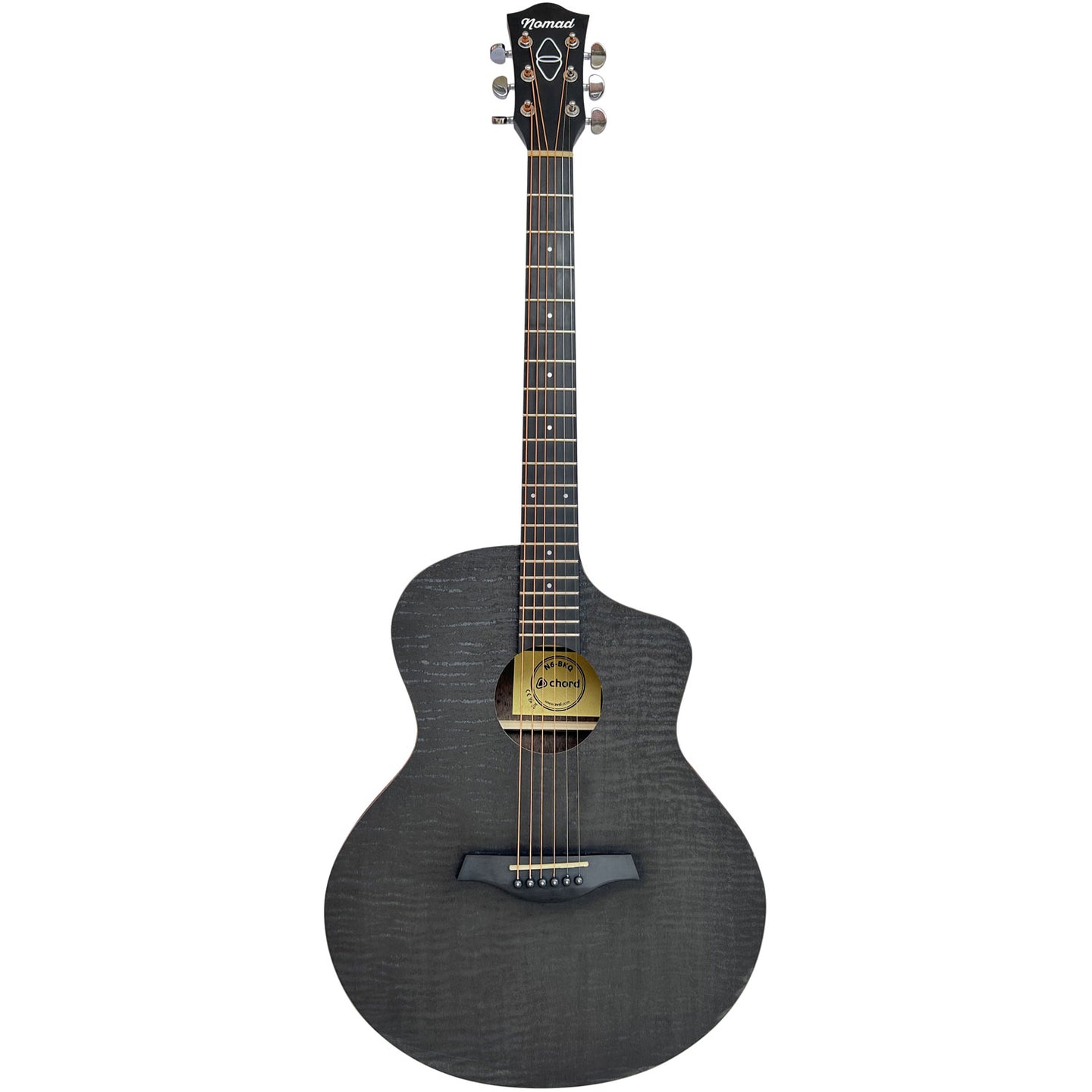 Chord Nomad Electro-Acoustic Guitar  Black Quilted Maple