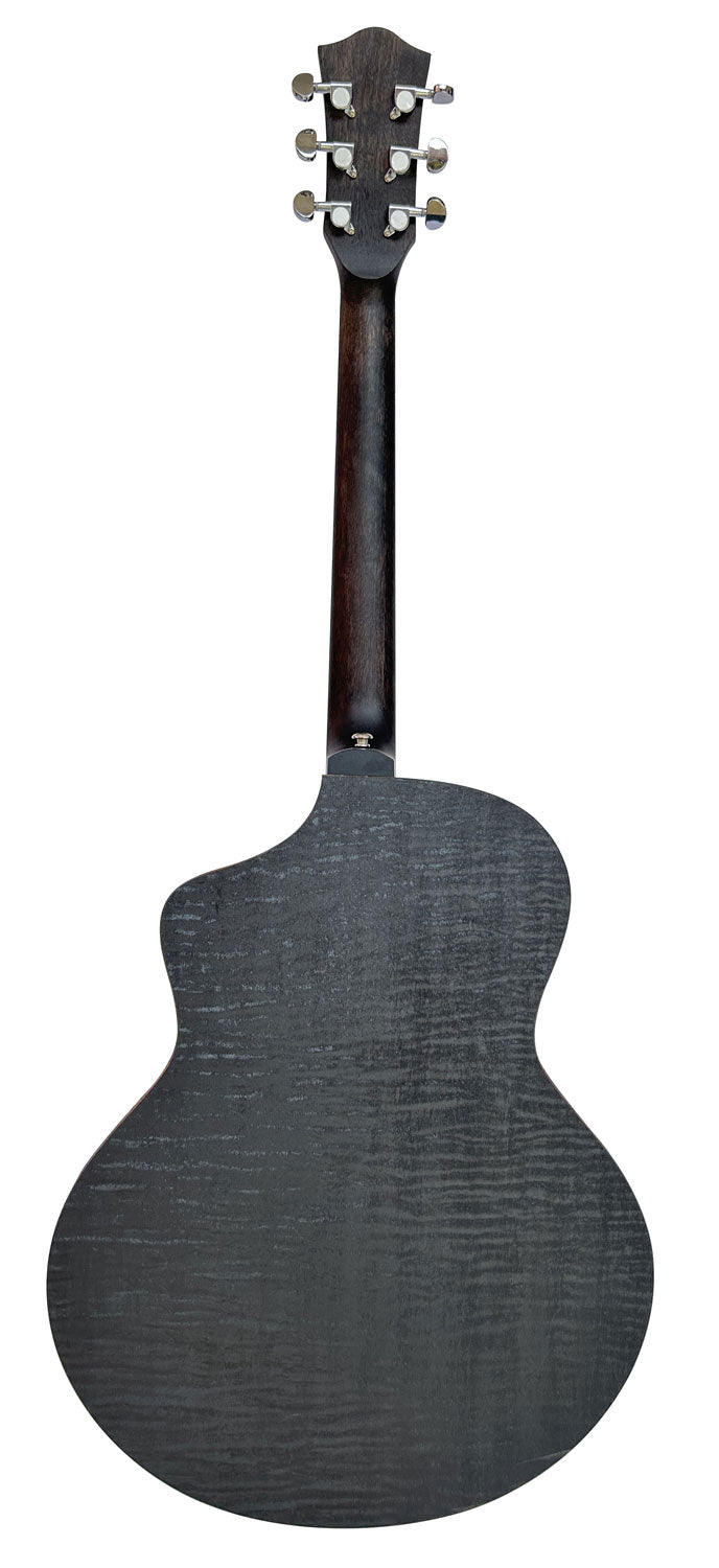 Chord Nomad Electro-Acoustic Guitar  Black Quilted Maple - view 23