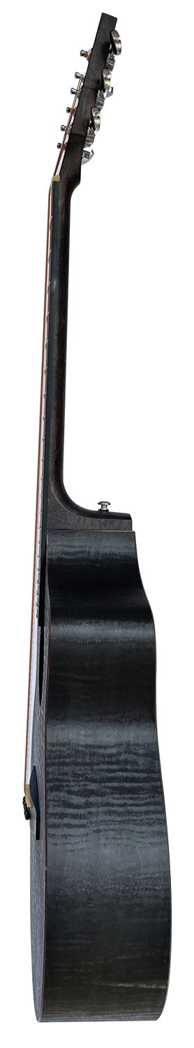 Chord Nomad Electro-Acoustic Guitar  Black Quilted Maple - view 24