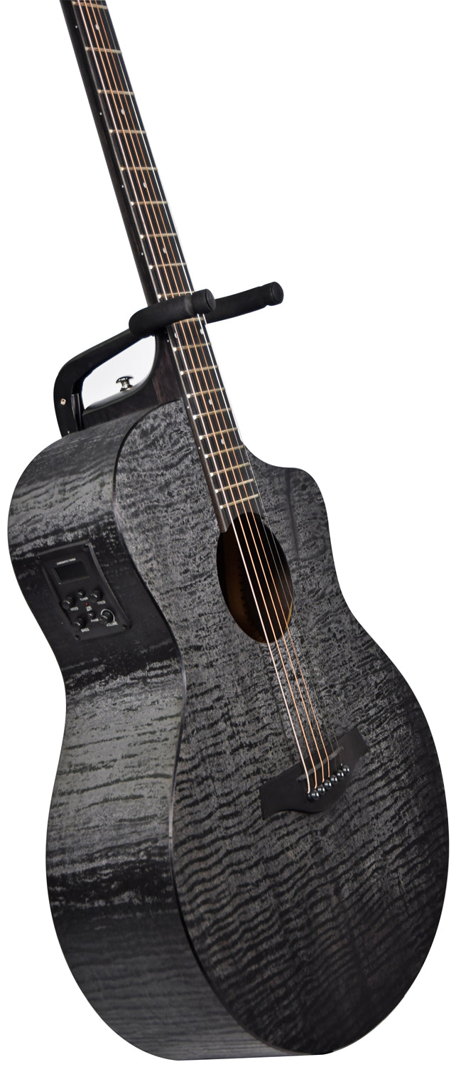 Chord Nomad Electro-Acoustic Guitar  Black Quilted Maple - view 5