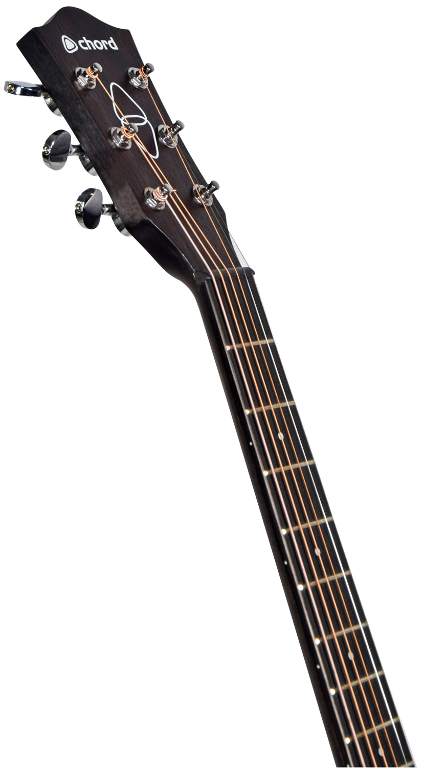 Chord Nomad Electro-Acoustic Guitar  Black Quilted Maple - view 9