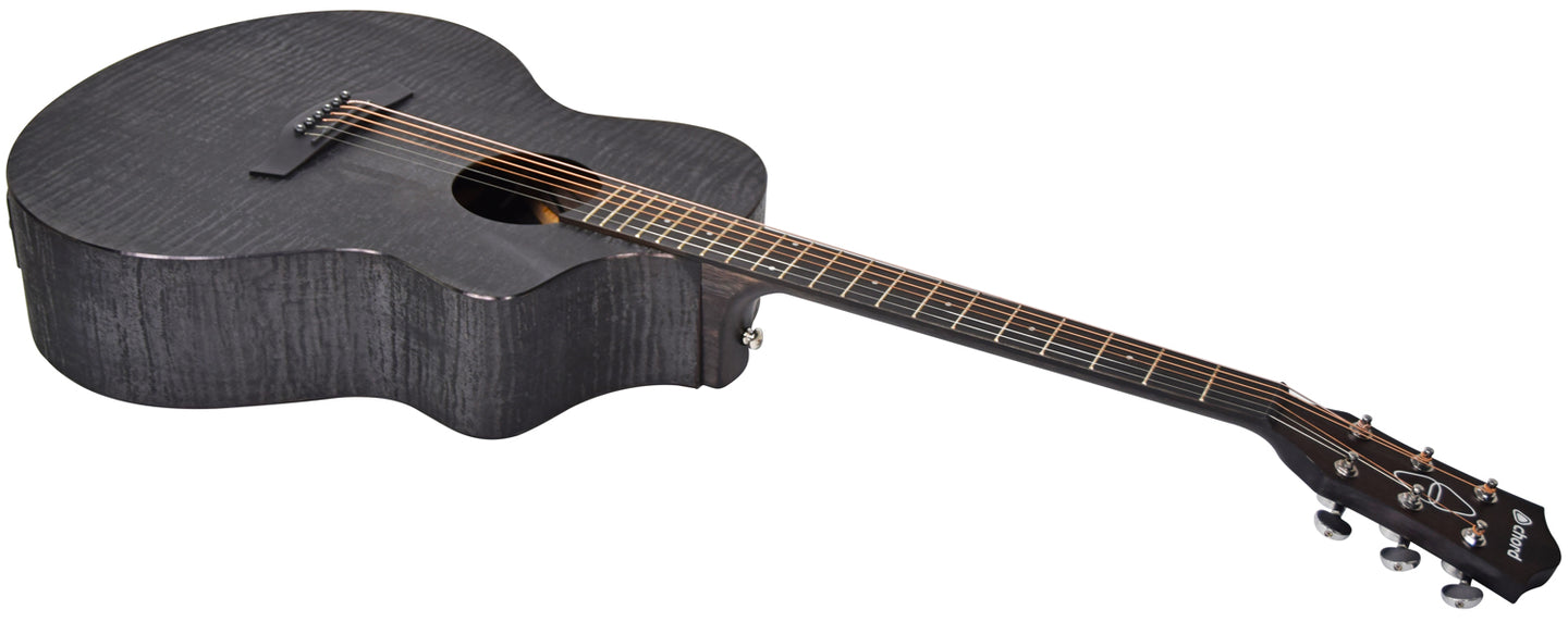 Chord Nomad Electro-Acoustic Guitar  Black Quilted Maple - view 12
