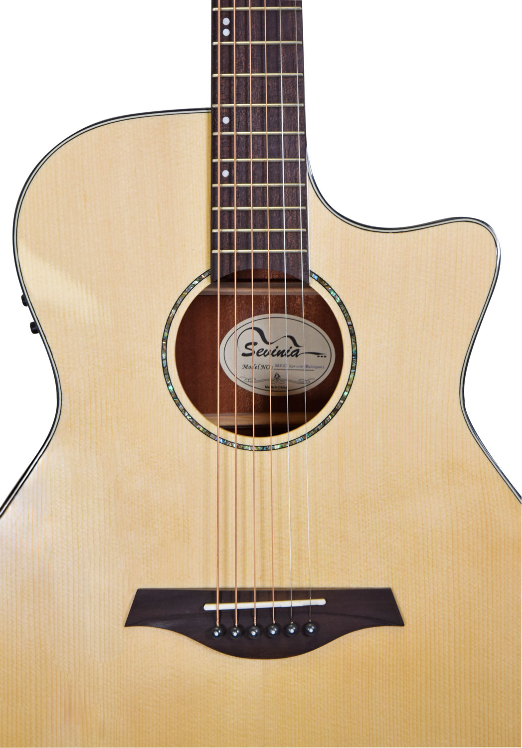 Sevinia Sevinia GA41C Solid Spruce Top with Mahogany Back & Sides - view 11