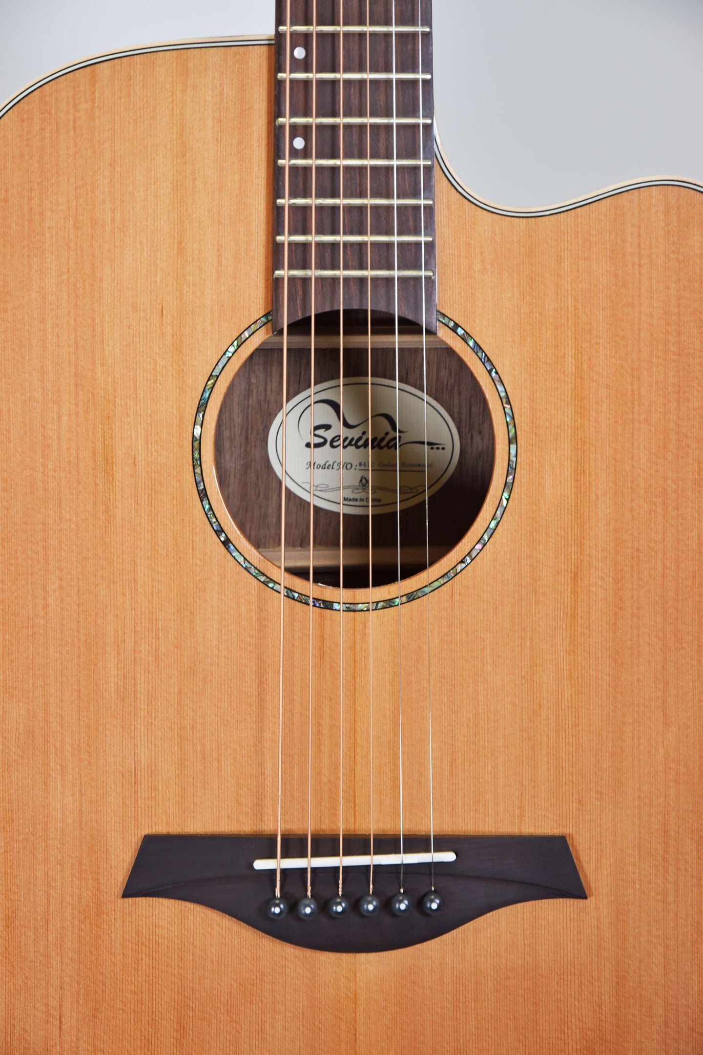 Sevinia Sevinia W41C Solid Cedar Top with Rosewood Back & Sides - view 3