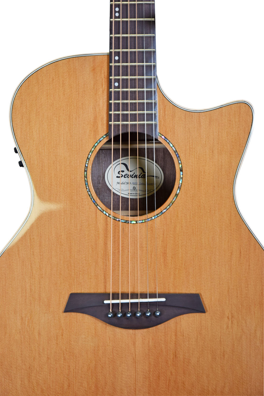 Sevinia Sevinia GA41C Solid Cedar Top with Rosewood Back & Sides - view 11