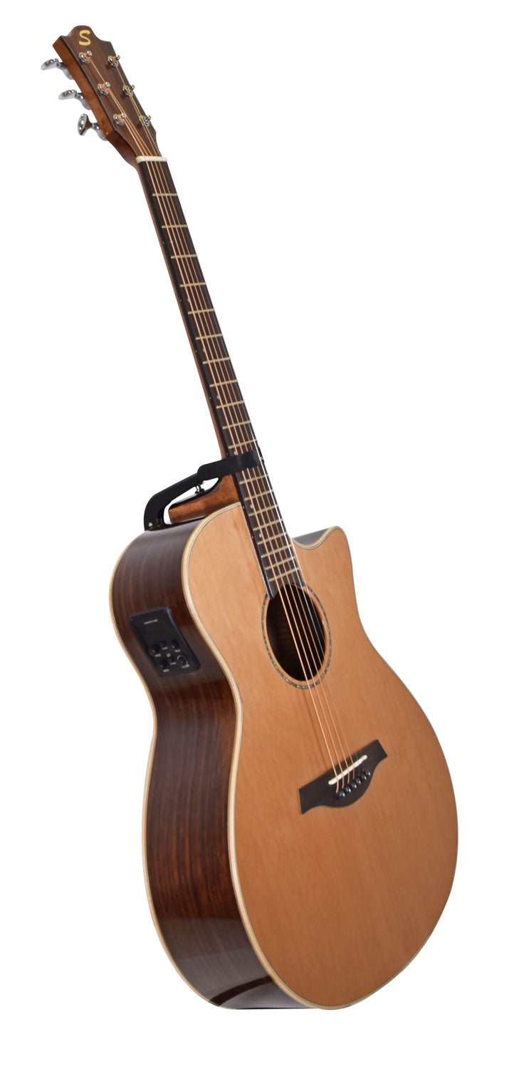 Sevinia Sevinia GA41C Solid Cedar Top with Rosewood Back & Sides - view 10