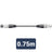 QTX DMX lighting lead, 3-pin XLR plug to 3-pin XLR socket - 0.75m - view 2