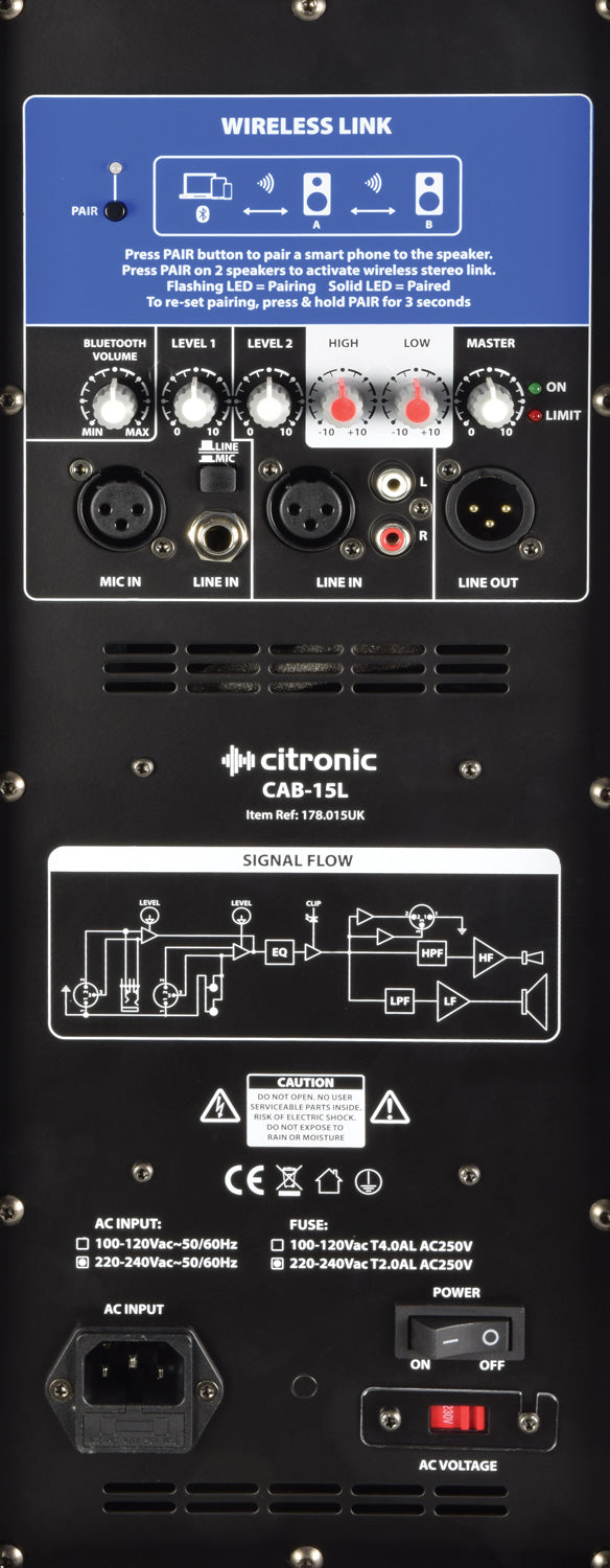 Citronic CAB-15L BT Link Speaker 350W - view 7
