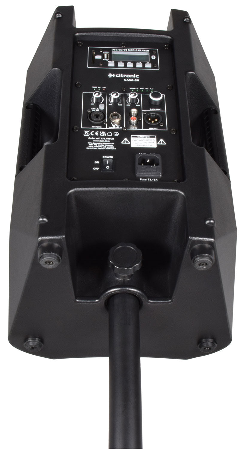 Citronic CASA-8A Active Cab 8" 200W RMS + USB/SD/BT - view 7