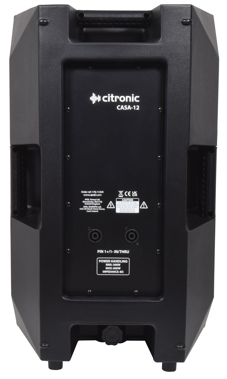 Citronic CASA-12 Passive 12" Full Range PA Cabinet 300Wrms - view 4
