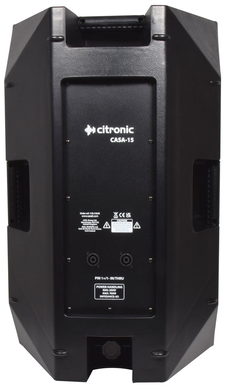 Citronic CASA-15 Passive 15" Full Range PA Cabinet 400Wrms - view 4
