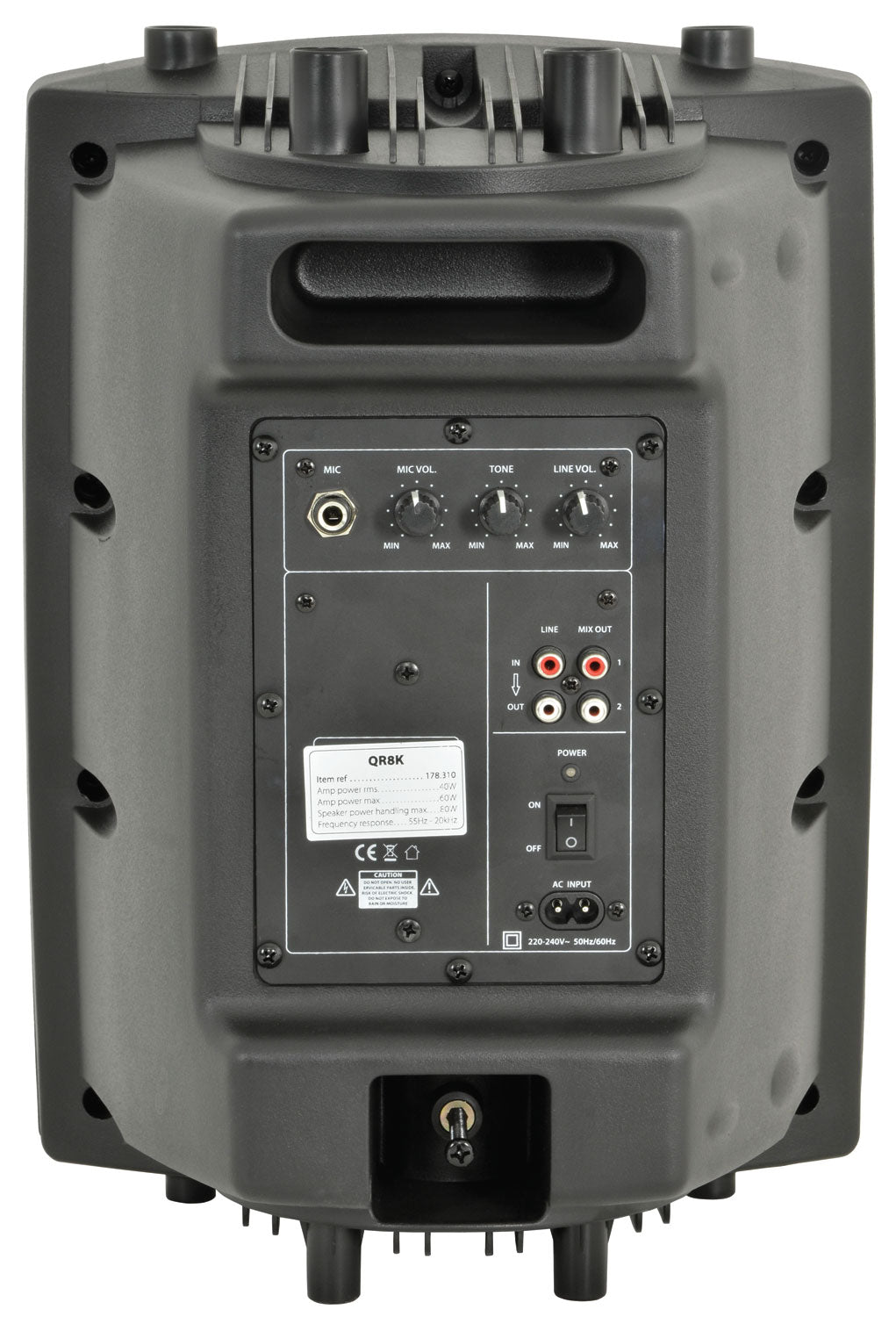 QTX QR8K active moulded speaker cabinet - 80Wmax - view 3