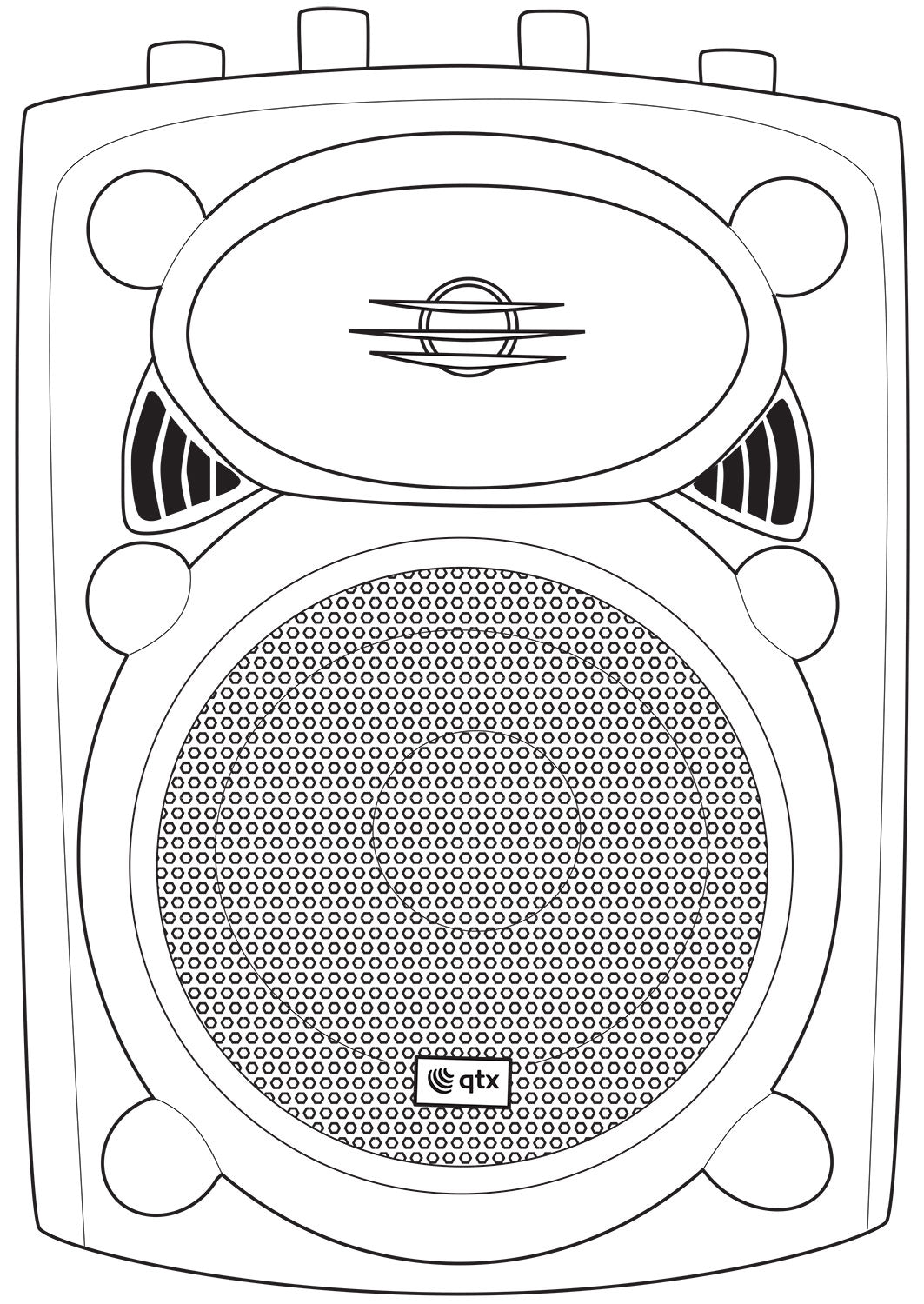QTX QR8K active moulded speaker cabinet - 80Wmax - view 5