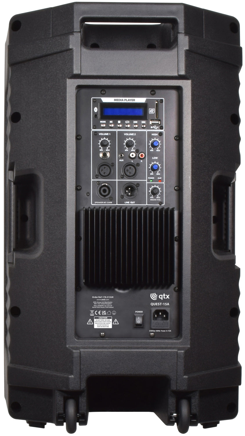 QTX QUEST-15A Active PA Cabinet 880W peak - view 3